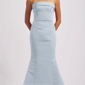 Amsale Strapless Jaylin Bridesmaid Dress - Ice